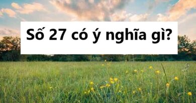 Số 27 có ý nghĩa gì?