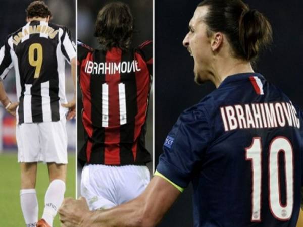Số áo Ibrahimovic tại các CLB