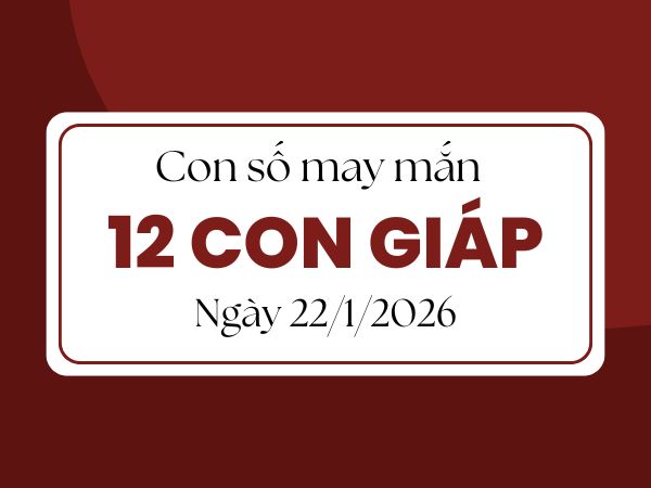 Bật mí con số may mắn ngày 22/01/2026 thứ 5 của 12 con giá
