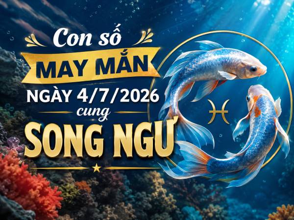 Luận giải con số may mắn ngày 4/7/2026 cung Song Ngư