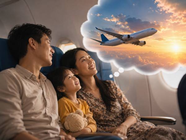 Nằm mơ thấy đi máy bay cùng người thân