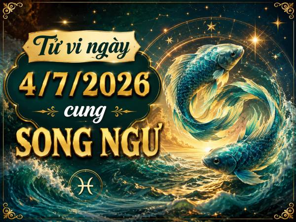 Tổng quan vận trình tử vi ngày 4/7/2026 cung Song Ngư