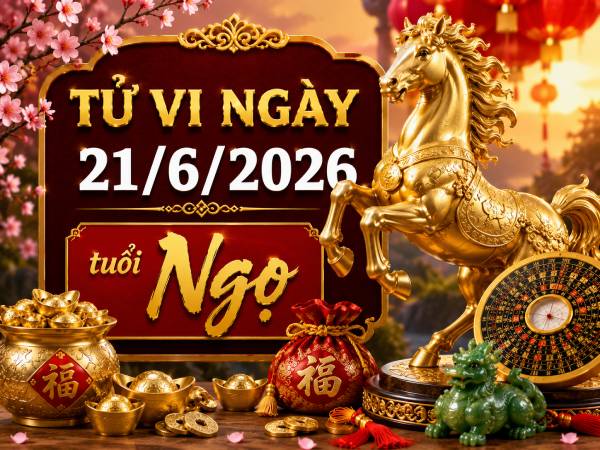 Tổng quan vận trình tử vi ngày 21/6/2026 tuổi Ngọ